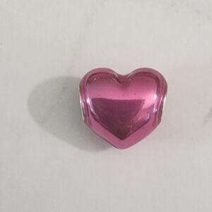 Pandora Metallic Pink Heart Charm